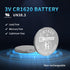 EEMB CR1620 Battery 5-Pack CR1620 3V Lithium Battery Button Coin Cell Batteries 1620 Batteries 70mAh ECR1620, DL1620 for Watch, Key Fob, Calculato...