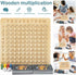 Wooden Math Multiplication Board Montessori Children Counting Toy Math Table Board Game Educational Preschool Counting Toys for Kids Over 3 Years ...