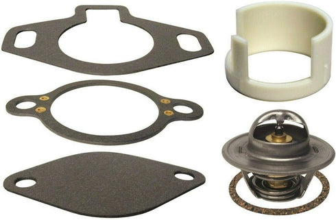 GLM Thermostat Kit 160° with Plastic Sleeve for Mercruiser V6 & V8 4.3L, 5.0L, 5.7L, 7.4L,8.2L 1987-Up Replaces 18-3647 807252Q5...