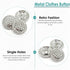 10pcs 25MM/1Inch Round Metal Vintage Grid Sewing Buttons for Blazer Button Set for DIY Craft(1#,Silver)...