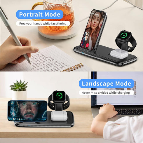 3 in 1 Charging Station for Multiple Devices Apple,Wireless Charging Station for iPhone Series,Apple Charging Station Dock for Apple Watch SE/7/6/...