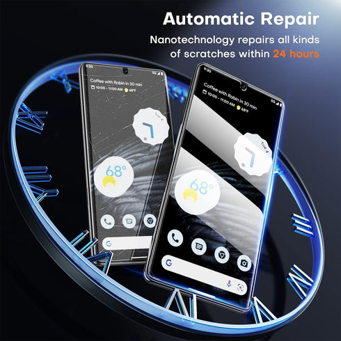 TOCOL 2+2 Pack for Google Pixel 7 Pro Screen Protector -2 Pack Screen Protector (TPU) & 2 Pack Glass Camera Lens Protector, Soft TPU Screen Protec...