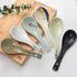 6 Pieces Japanese Retro Ceramics Soup Spoons Japanese Style Rice Spoon Flatware Asian Chinese Serving Spoons Appetizers Tableware Meal Partner for...