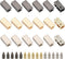 WADORN 18 Sets Metal Belt Tip with Screws, 0.75 Inch Wide Bag Decorative Buckles for Purse Webbing End Clip Clasps Leather Handle Strap End Cover ...