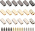 WADORN 18 Sets Metal Belt Tip with Screws, 0.75 Inch Wide Bag Decorative Buckles for Purse Webbing End Clip Clasps Leather Handle Strap End Cover ...