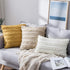 MIULEE Set of 2 Decorative Boho Throw Pillow Covers Linen Striped Jacquard Pattern Cushion Covers for Sofa Couch Living Room Bedroom 12x20 Inch Be...