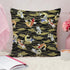 Japanese Fabric,Asian Fabric Squares 6 PCS,6 Different Black Japanese Wrapping Cloth Fish Floral Red Crowned Crane Patterned Fabric Bundles 19.6 x...