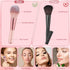 14 Pcs Small Travel Makeup Brush Set Portable Pink Make up Brushes with Case,5 Pcs Makeup Sponge,Valentine's Day Gift,Mother's Day Gift for Founda...