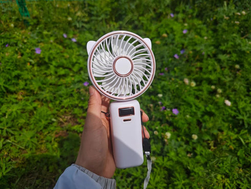Mini Portable Handheld Fan Rechargeable USB Battery Powered Small Cooling Hand Fan with Neck Strap, Foldable Personal Fan Gift for Women Girls Off...