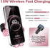 Wireless Car Charger, 15W Auto-Clamping Car Charger Mount, Air Vent Car Charging Holder for iPhone 14/14 Pro/13/13 Pro /12/12 Pro/ 11/11 Pro/Xr/Xs...