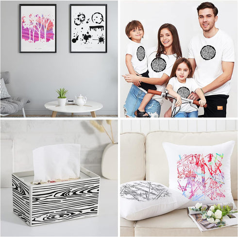 16Pcs Stencils for Painting Reusable Stencils Wall Stencil DIY Craft Template Spray Paint Stencils Marble Crackle Tile Texture Paint Art Stencils ...