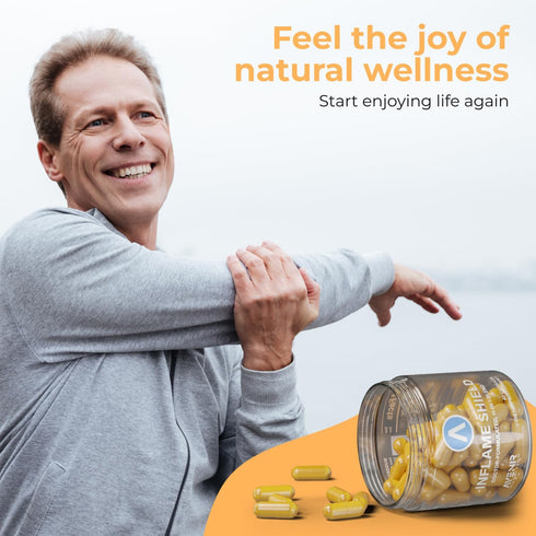 Inflame Shield | Turmeric Supplement for Inflammation Support with Ginger, Bioperine, & Bromelain | Advanced Formula for Joint Support | 60 Capsul...