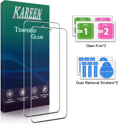 KAREEN [2 Pack Screen Protector for Motorola Moto G 5G 2024 Tempered Glass, Anti Scratch, Bubble Free, HD Clear, Case Friendly, 9H Hardness...
