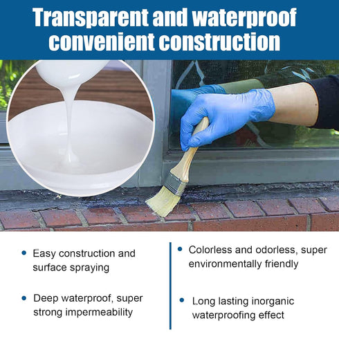 Transparent Waterproof Coating, Super Strong Waterproof Anti-Leakage Agent Invisible Waterproof Agent, Waterproof Insulation Sealant Transparent R...