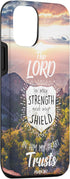 iPhone 14 The Lord My Strength Religion Bible Verse Christian Gift Case...
