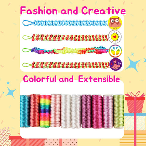 KIRADISE Charm Bracelet Making Kit Best Girls Gift Girls DIY My Friendship Loom String Bracelets Making Kit Bracelet Maker Bracelets Kits Jewelry ...