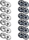 12 Sets Metal Sew on Snap Buttons 25mm Dia Snaps Fasteners Press Studs Buttons for Sewing Clothing (Black and Silver)...