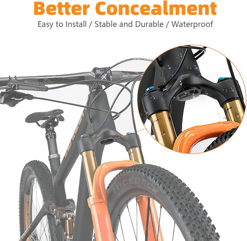 NICEDACK Airtag Bike Mount Hidden, AirTag Mountain Bike Anti-Theft Protection, Air Tag Bike Holder Waterproof, Suitable for Bikes with Hole in Fro...
