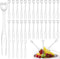 300PCS Disposable Plastic Fruit Forks, YEAJOIN Mini Cake Forks Tasting Appetizer Cocktail Forks Picks Small Dessert Food Picks Sticks...