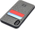 Dockem Luxe M2T Wallet Case for iPhone X/XS (5.8"): Built-in Invisible Metal Plate for Magnetic Mounting with Canvas Style Synthetic Leather 2 Car...