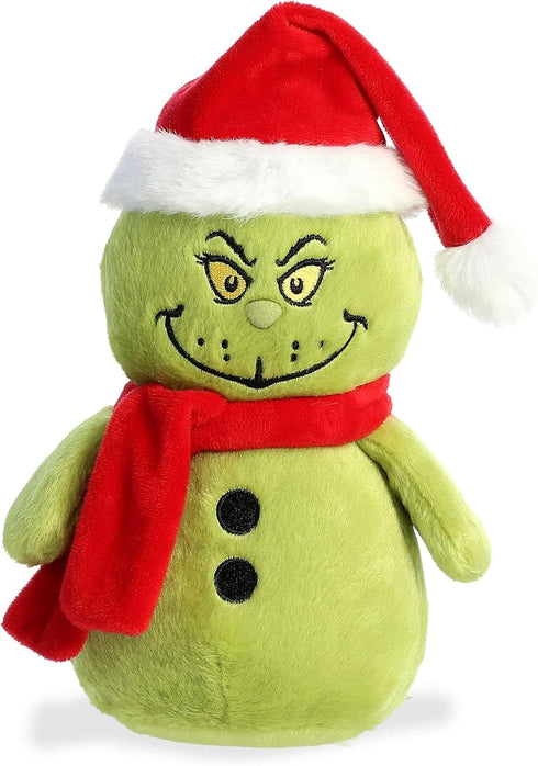 Aurora® Whimsical Dr. Seuss™ Grinch Snowman Stuffed Animal - Magical Storytelling - Officially Licensed - Green 8 Inches...