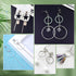 1 Box 5 Styles 100pcs Silver Earring Beading Hoops Round Beading Hoops Brass Linking Earrings Beading Hoop Findings for Jewelry Making Supplies DI...