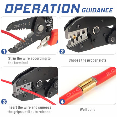 500pcs U Shape Copper Crimp Terminal Connectors Kit, Non-Insulated Cable Wire Spade Electric Butt Connector Assortment Kit (WKS-500U)...
