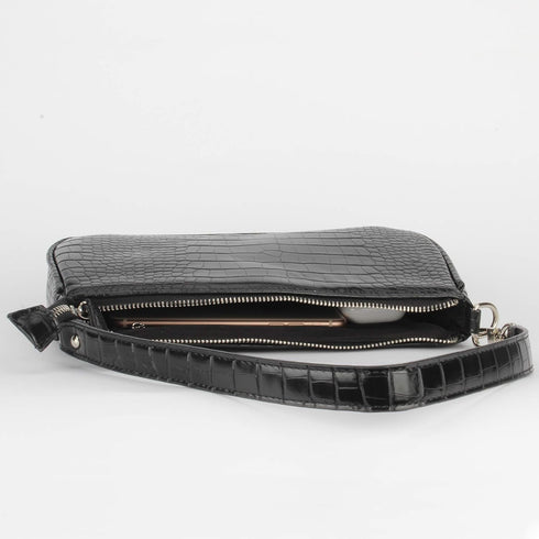 Bag Crocodile Effect Retro Faux Leather Classic Clutch Shoulder Purse Handbag for Women...