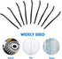 Double-Ended Nylon Cleaning Brushes, Set of 9, Black & White, Plastic Handles, Ideal for All Kinds of Small Objects...