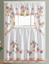 GOHD - 3pcs Kitchen Curtain/Cafe Curtain Set, Air-Brushed by Hand of Flying Butterfly Design (Swag & 36" Tiers Set)...