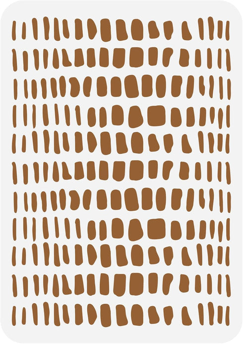 FINGERINSPIRE Geometric Spots Painting Stencil 11.7x8.3 inch Large Plastic Crocodile Skin Stencils Irregular Square Shape Art Craft Stencil Stone ...