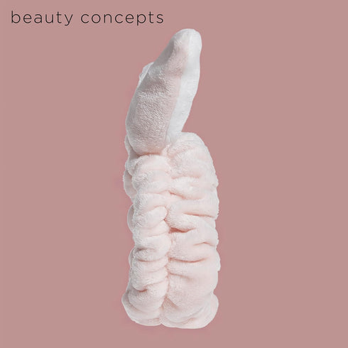 Beauty Concepts Cute Bunny Ears Spa Headband - Soft, Adjustable, and Adorable Hair Accessory for Skincare and Makeup Routines...