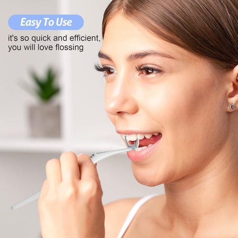 Dental Floss Picks, Clean Dental Flossers Kit with 3 Handles and 360 Extra Strength Refills...