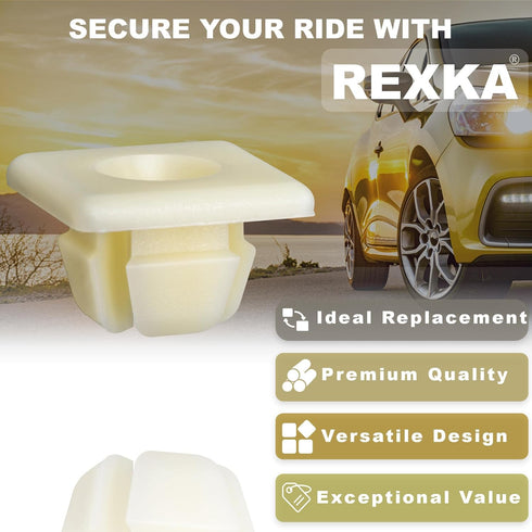 Rexka 50 pcs 1/4 (#14) License Plate Emblem Nameplate Bumper Nut Retainer Grommet Compatible with GM 3907444 Chevrolet Colorado Malibu Silverado G...
