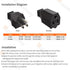 1 PCS Extension Cord Ends Electrical Replacement Connector NEMA 5-15R 15A 125V Black Shell 2Pole 3Wire Grounding Female Electric Replacement Plug...