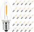 25 Pack LED C7 Light Bulbs - Clear Glass LED E12 LED Night Light Bulbs, 0.6W Equivalent to 7W, for Candles Chandeliers Replacement Bulbs & Christm...