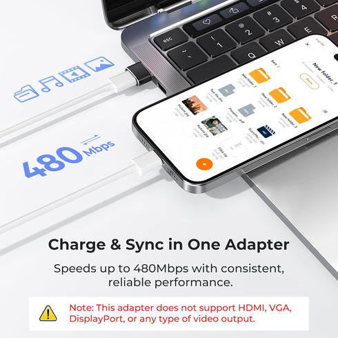 Basesailor USB to USB C Adapter 2Pack,Type C Female to A Male Power Adapter for iPhone 17 16 15 14 13 Mini Pro Max,CarPlay,Airpods,iPad Air 4 5,Sa...