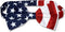 Vesuvio Napoli Men's American Flag Bow Tie Pre Tied USA Patriotic BOWTIE...