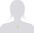 Honolulu Jewelry Company 14K Yellow Gold Plated Sterling Silver CZ Plumeria Flower Nature Pendant Necklace with 18" Box Chain...