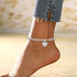 choice of all Silver Ankle Bracelet for Women Initial Anklet Figaro Cuban Link Bracelet with Initials Anklets Bracelets for Girls Beach Jewelry...
