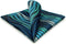 S&W SHLAX&WING Ripple Blue Multicolored Silk Green Silk Pocket Square...