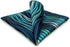 S&W SHLAX&WING Ripple Blue Multicolored Silk Green Silk Pocket Square...