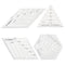 4Pcs Quilting Ruler, Handmade Quilting Templates, 60 Degree Triangle and Diamond, 45° Diamond, Hexagon Templates, Patchwork Sewing Craft Ruler for...
