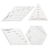 4Pcs Quilting Ruler, Handmade Quilting Templates, 60 Degree Triangle and Diamond, 45° Diamond, Hexagon Templates, Patchwork Sewing Craft Ruler for...