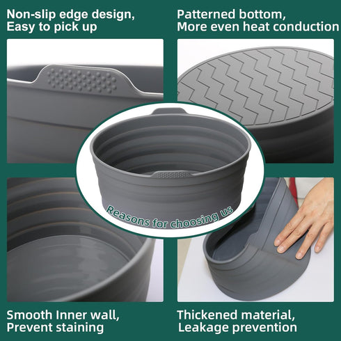Slow Cooker Liners, Foldable Reusable Silicone Cooking Liners Compatible with Crock-Pot & Hamilton Beach Oval 6-7 QT, Leakproof Dishwasher Safe Sl...