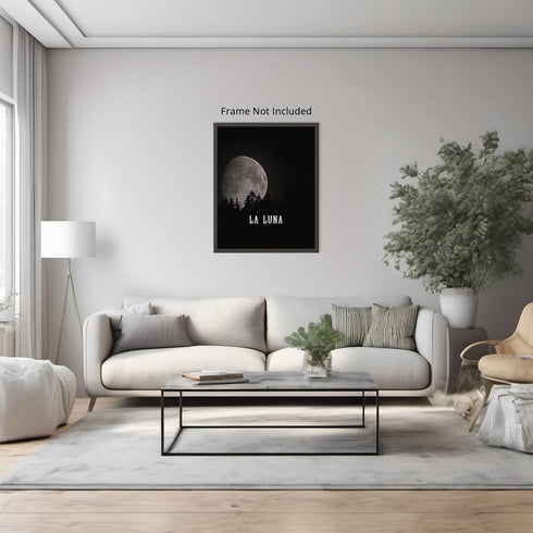 Posterizer 1 pcs-Lunar Full Moon Print-Minimal Dark Design-Landscape & Nature Art-Quotes and Poems-Decor for Home & Office- unframed wall art...