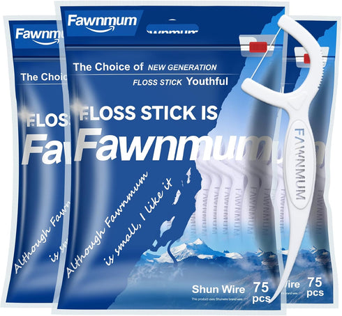 300 Count Dental Floss Picks - Thorough Teeth Cleaning, Strong and Tough Floss (75 Count * 4 Bags)...