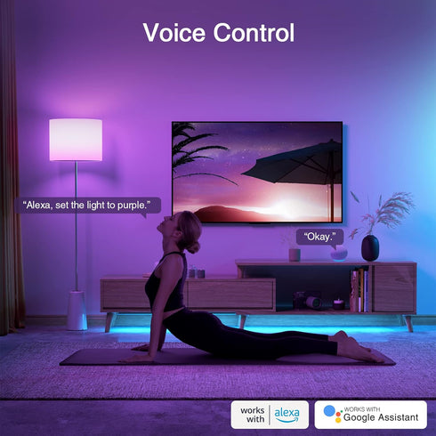 Ghome Smart Light Bulbs, A19 E26 Color Changing Led Bulb Works with Alexa, Google Home, App & Voice Control, 2.4Ghz WiFi Only, 800 Lumens, Dimmabl...