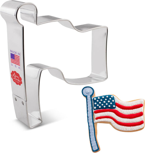 Flag Cookie Cutter 4.75" Made in USA by Ann Clark...