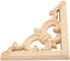 MUXSAM 4Pcs Wood Carved Appliques Onlays, Unpainted Wooden Corner Carvings Decals Frame Molding Set for Wall Door Mirror Cabinet Dresser Cupboard ...